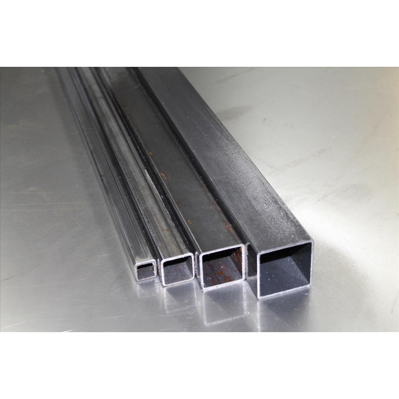 Stahl Quadratrohr Konstruktionsrohr Stahlrohr Vierkantrohr Hohlprofil kaltgefertigt Roh Schwarz 30x30x2mm 500mm