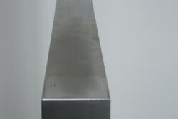 rapa hortus con struttura del tavolo su misura in acciaio inox V2A in grana 240 rettificata Design