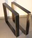 rapa mensalis Design industriel Cadre de table noir Acier brut 70 x 73