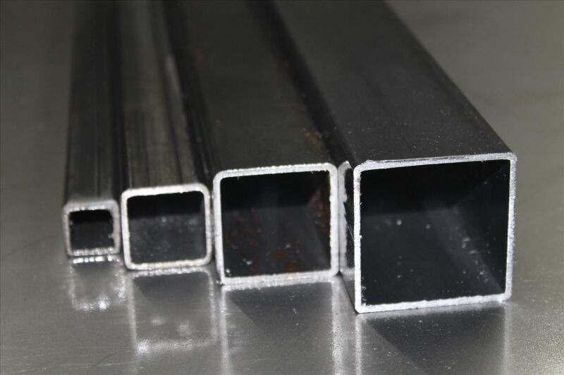Quadratrohr Stahlrohr Hohlprofil Stahl Vierkantrohr Länge 340 mm_ 