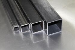 25 x 25 x 1,5 von 1000 - 3000 mm Vierkantrohr Quadratrohr Stahl Profilrohr Stahlrohr