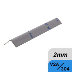 Stainless steel angle from 2mm V2A-Blech edged and with...
