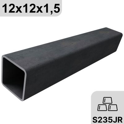 12 x 12 x 1,5 from 1000 - 3000 mm Square tube Steel profile pipe Steel pipe 39.37"