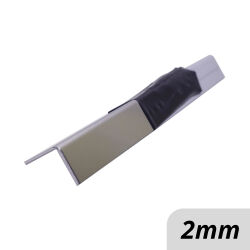 Aluminium angle from 2mm sheet and with visible side outside