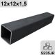 12 x 12 x 1,5 from 1000 - 3000 mm Square tube Steel profile pipe Steel pipe 2000
