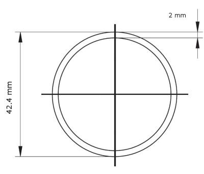 Profil 40 x 40 mm Tube carré 50 x 50 mm 105 x 105 mm pour profil 40 x 40 mm . Rosace pour Ø 42,4 x 2 mm Rosace de recouvrement en acier inoxydable V2A 