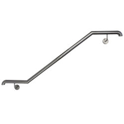 Stainless steel handrail angled V2A stair handrail grinded