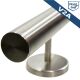 Stainless steel balustrade handrail V2A grain 240 ground 120 cm (1200mm) curved end cap - 2 brackets undivided