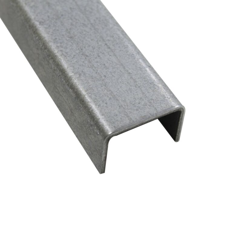 Stahl U-Profil gekantet Kantenschutz Eckschutz Abdeckprofil 0,75 20 x 20 80