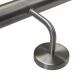 Stainless steel handrail, angled V2A Staircase handrail, polished  linke Wand 33,7 oben leicht gewölbt 500-1000