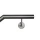 Stainless steel handrail, angled V2A Staircase handrail, polished  linke Wand 33,7 oben leicht gewölbt 500-1000