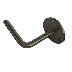 Stainless steel handrail support with screw-on plate for welding