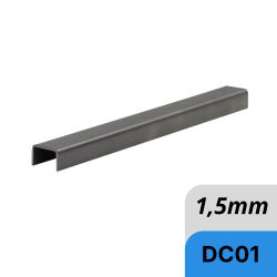 Steel U-profile edge protection corner guard rail cover profile made of 1.5mm DC01 sheet