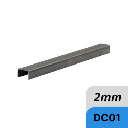 U Profil aus Stahl als Kantenschutz aus 2mm DC01 Blech nach Maß gebogen