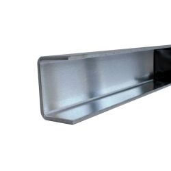stainless steel U-profile from 1mm stainless steel sheet bent on desired size and with visible side inside