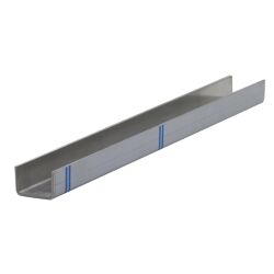 Stainless steel U-profile made of 1.5mm stainless steel sheet bent on desired size and with visible side outside