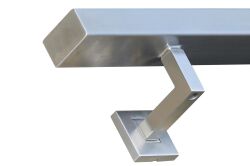 Stainless steel handrail Rectangular AISI 304 50 x 30 grain 240 ground Length 600 mm