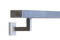 Stainless steel handrail Rectangular AISI 304 50 x 30 grain 240 ground Length 700 mm