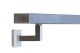 Corrimano in acciaio inox Rettangolare AISI 304 50 x 30 grana 240 macinato Lunghezza 1200 mm