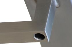 Stainless steel handrail Rectangular AISI 304 50 x 30 grain 240 ground Length 1400 mm