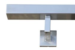 Stainless steel handrail Rectangular AISI 304 50 x 30 grain 240 ground Length 3000 mm