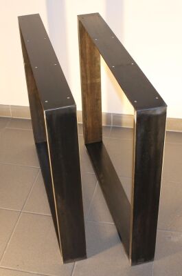 rapa mensalis Industrial design Cadre de table noir acier brut 80 x 73
