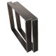 Tischkufen Industriedesign Tischgestell schwarz Rohstahl 80 x 73 Design 2 Stück