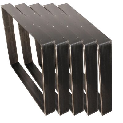 Tischkufe Industriedesign Tischgestell schwarz Rohstahl 70 x 73 Design 5 Stück