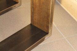 rapa mensalis patas de mesa marco de mesa acero bruto lacado claro 80x73 diseño caminos de mesa | 2 piezas