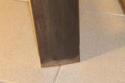 rapa mensalis pieds de table piètement acier brut vernis transparent 80x73 design patins de table | 2 pièces