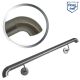 Stainless Steel Handrail Grade 304 polished grain 240 33,7 / 1,3268 Ø 3700 - 4 Brackets End scroll flat 90°