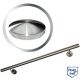 Stainless Steel Handrail Grade 304 polished grain 240 42,4 / 1,6693 Ø 700 - 2 Brackets Arched enp cap