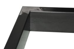 Cadre de table noir Acier brut 600 x 720 Édition 800 Plaque en Paire / 2 Pièces