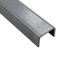 Galvanized U-profile made of 1mm galvanized steel sheet edged to customer size