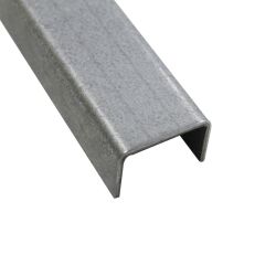 Galvanized U-profile made of 1.5mm galvanized steel sheet edged to customer size