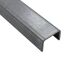 Galvanized U-profile made of 3mm galvanized steel sheet edged to customer size
