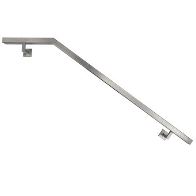 Stainless steel handrail, angled V2A Staircase handrail, polished  rechte Wand oben 500-1000