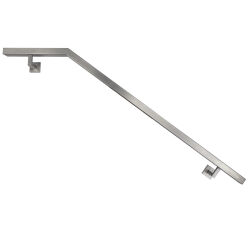 Stainless steel handrail, angled V2A Staircase handrail, polished  rechte Wand oben 500-1000
