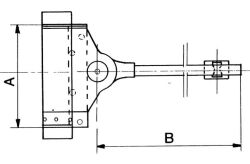 Deursluiter variabel instelbare met borgstift en pen staal blank verzinkt 75mm