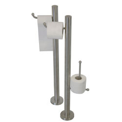 Edelstahl WC Toilettenpapierhalter Latrio - Handgefertigt Höhe 800 mm