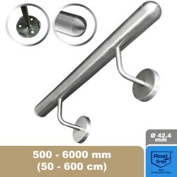 Stainless steel handrail V2A staircase handrail 42.4 with...