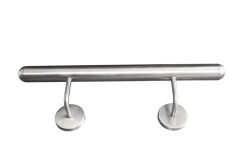 Stainless steel handrail V2A staircase handrail 42.4 with hemisphere ground up to 6 meters in one piece according to DIN