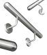 Stainless steel handrail V2A staircase handrail 42.4 with hemisphere ground up to 6 meters in one piece according to DIN
