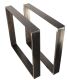 Set rapa mensalis Industriedesign Tischgestell schwarz Rohstahl 60 x 73 mit Bankgestell