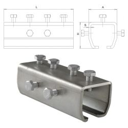 Connecting bracket for running rail System 40