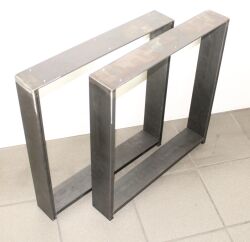 Tischkufe Industriedesign Tischgestell schwarz Rohstahl Design 016 2 Stück