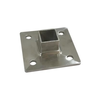 Ground anchor 105x105 mm stainless steel V2A ground for 40x40x2 mm square tube