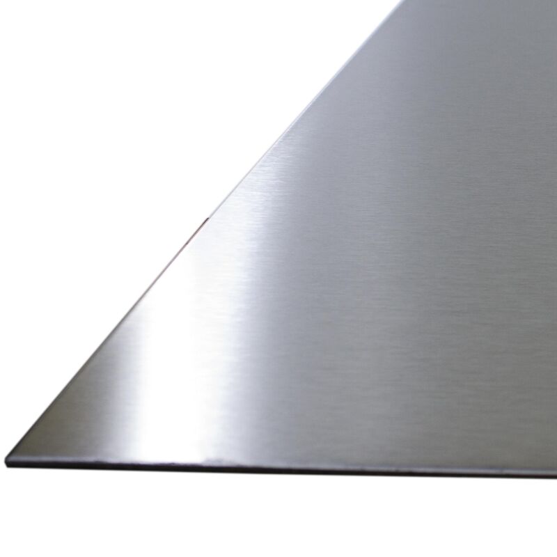 200 x 400 mm B&T Metall Edelstahl V2A Blech-Zuschnitt geschliffen K240 foliert Größe 20 x 40 cm 1,0 mm stark