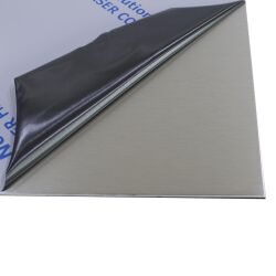 3 mm stainless steel sheet V2A 1.4301 K240 ground on one side Foil 300 300