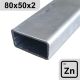 80x50x2 mm tubo rectangular de acero galvanizado hasta 6000 mm